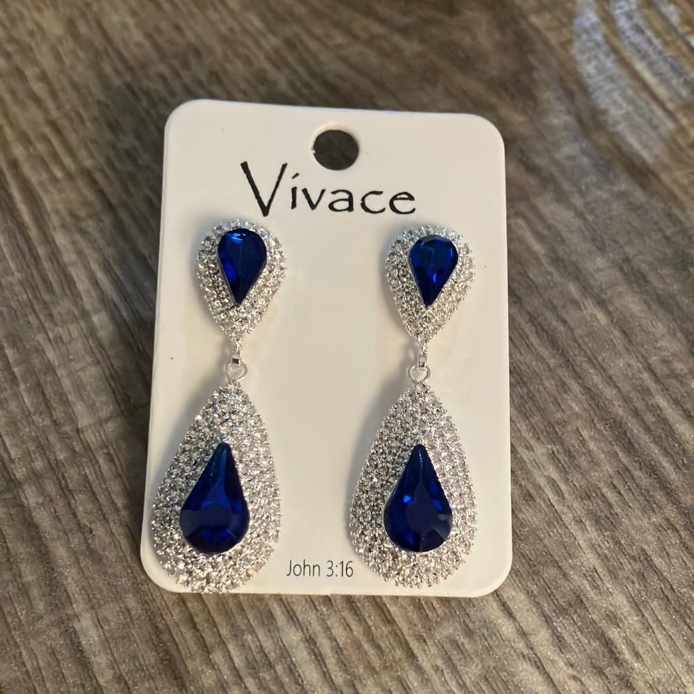 Silver and Blue Drops